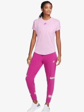 Nike women  Magenta Joggers with Reflective Strips